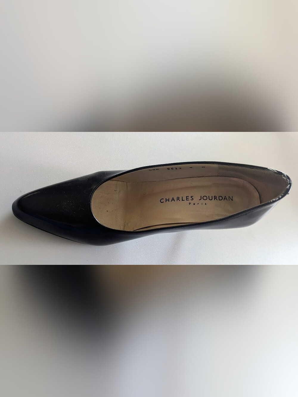 Vintage Charles Jourdan Women's Black Leather Pumps. Made in France. Size 8M - Picture 8 of 13